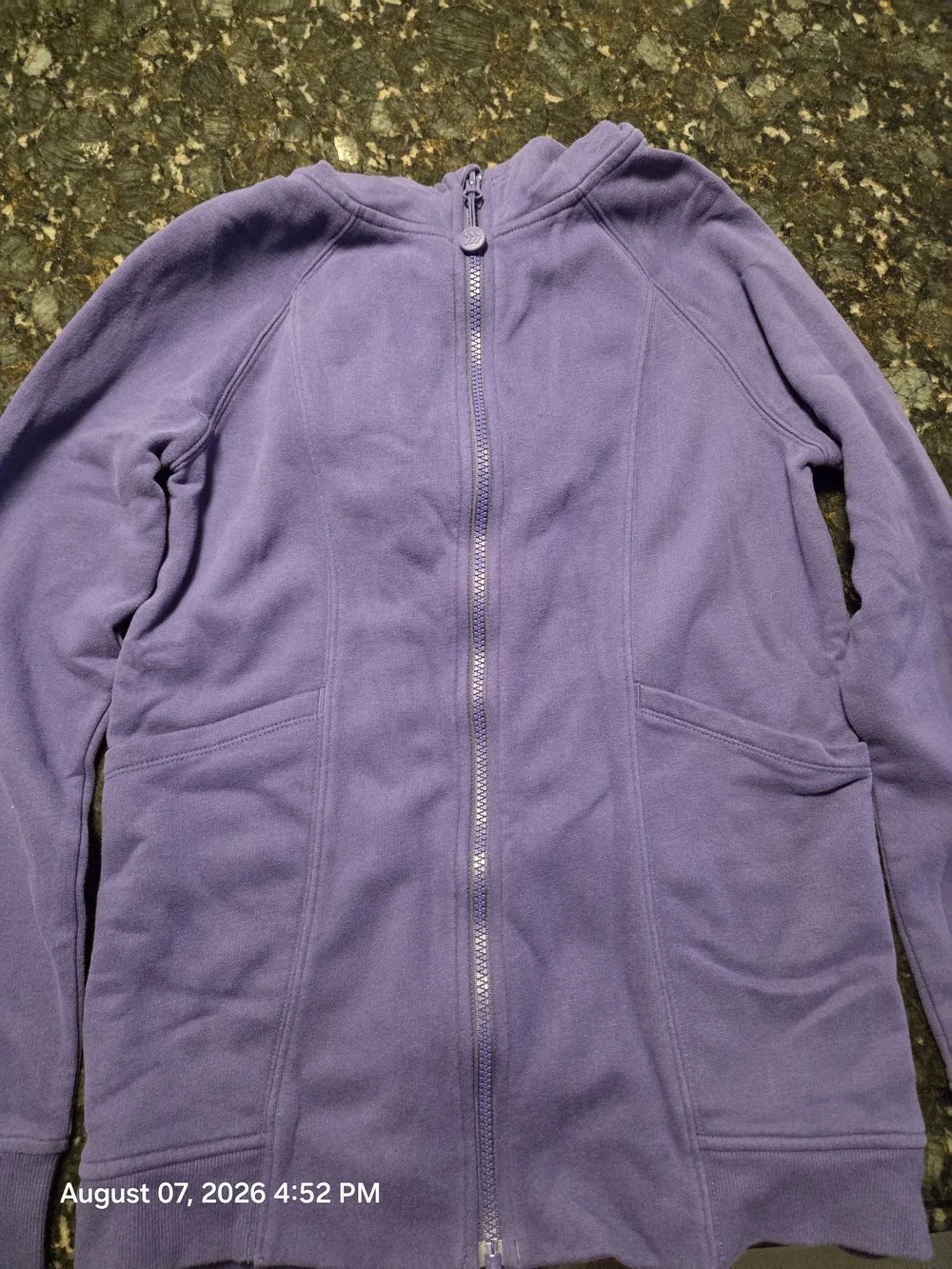 Kids Purple Zip-Up Hoodie Jacket
